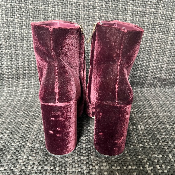 Jessica Simpson Burgundy Velvet Boots - Picture 6 of 8